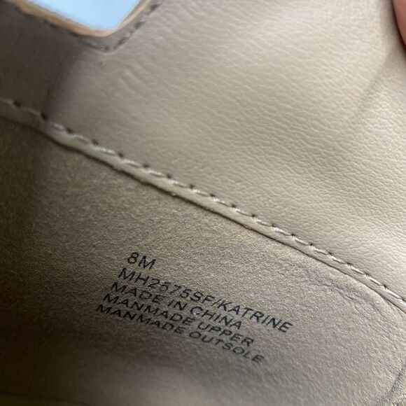 Mia Katrine Perforated Low Stack Heel Vegan Ankle Bootie Strap Buckle Size Zip - Picture 8 of 14